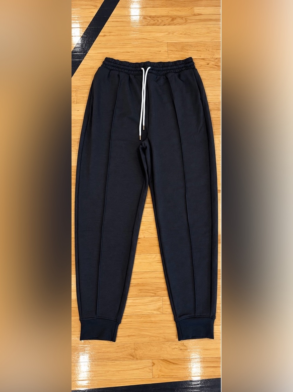 Zenana Black Scuba Pintuck Jogger Pants Plus Size 2X NWOT